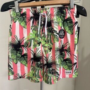 NWT Hurley Boys Medium Coral Mesh Lined Board Shorts Beach Swim Trunks